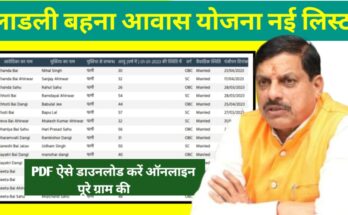 ladli behna awas yojana ki list
